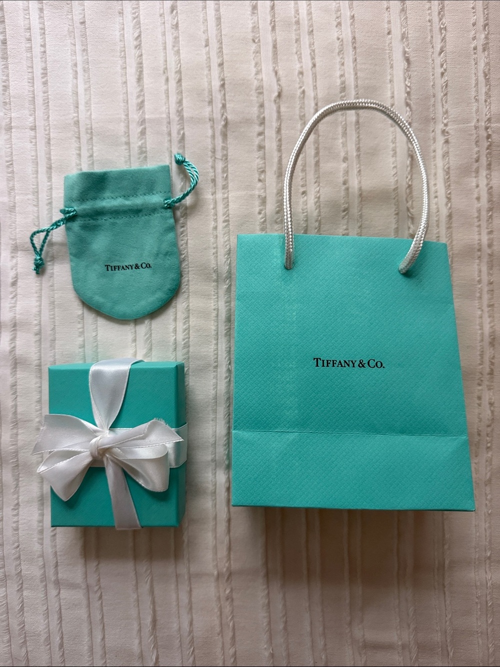Tiffany & Co. Signature Blue Gift Bag, Box & Pouch Set